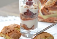 Cherry tirami su with cantuccini cookies