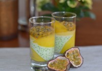 Vanilla-Tapiocapudding with mango