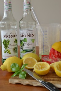 Gurken-Basilikum-Limonade Vorbereitung