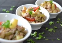 Kartoffelsalat mit Thunfisch und Bohnen