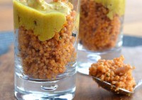 Tomatencouscous mit Nordseekrabben und Currymayonnaise